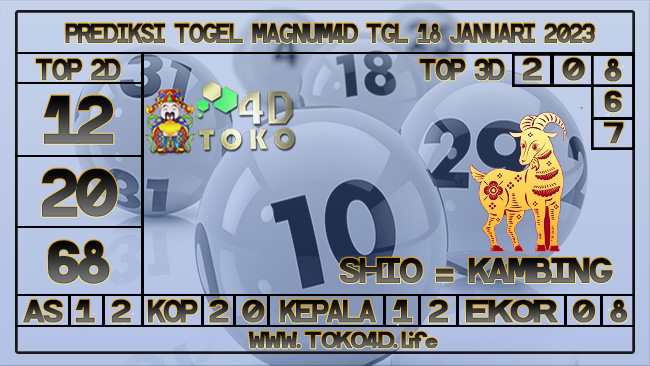 TOKO4D – PREDIKSI TOGEL MAGNUM4D 18 JANUARI 2023