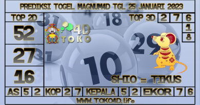 TOKO4D – PREDIKSI TOGEL MAGNUM4D 25 JANUARI 2023