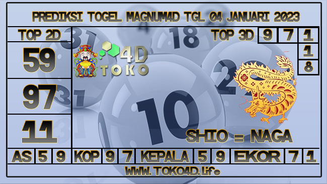 TOKO4D – PREDIKSI TOGEL MAGNUM4D 04 JANUARI 2023