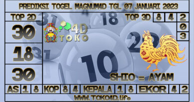 TOKO4D – PREDIKSI TOGEL MAGNUM4D 07 JANUARI 2023