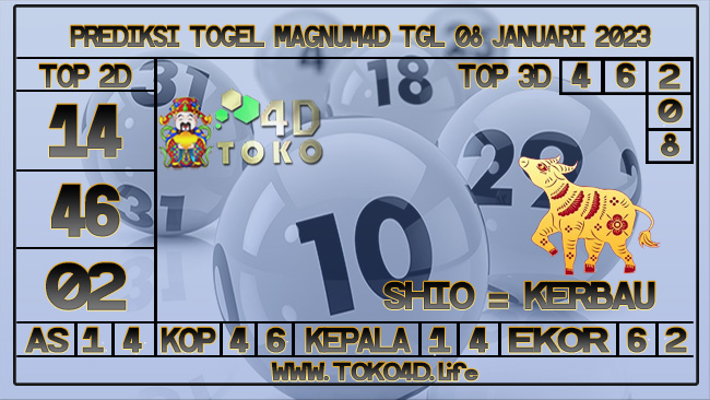 TOKO4D – PREDIKSI TOGEL MAGNUM4D 08 JANUARI 2023