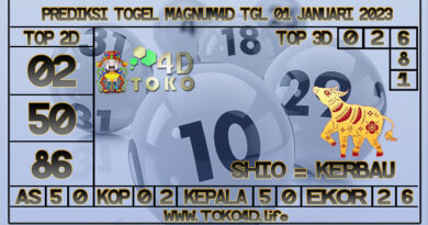 TOKO4D – PREDIKSI TOGEL MAGNUM4D 01 JANUARI 2023