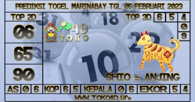 TOKO4D – PREDIKSI TOGEL MARINABAY 05 FEBRUARI 2023