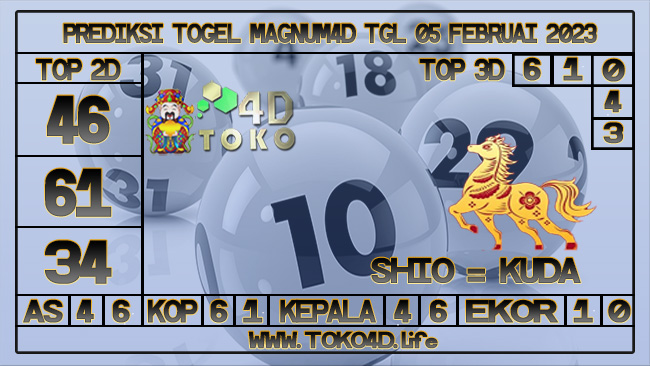 TOKO4D – PREDIKSI TOGEL MAGNUM4D 05 FEBRUARI 2023