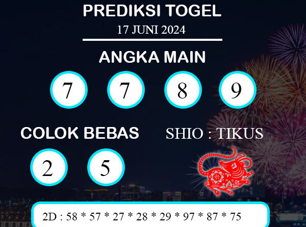 PREDIKSI TOGEL HONGKONG SENIN : 17 JUNI 2024