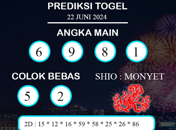 PREDIKSI TOGEL HONGKONG SABTU : 22 JUNI 2024