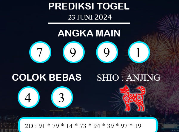 PREDIKSI TOGEL HONGKONG MINGGU : 23 JUNI 2024