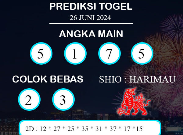 PREDIKSI TOGEL HONGKONG RABU : 26 JUNI 2024