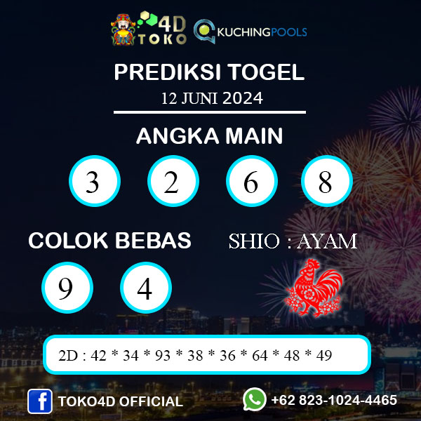 PREDIKSI TOGEL KUCHING RABU : 12 JUNI 2024