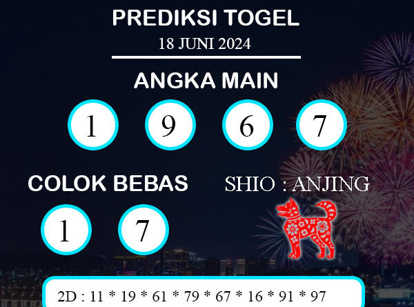 PREDIKSI TOGEL KUCHING SELASA : 18 JUNI 2024