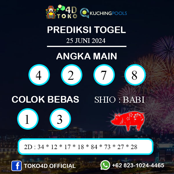 PREDIKSI TOGEL KUCHING SELASA : 25 JUNI 2024