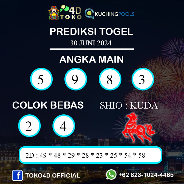 PREDIKSI TOGEL KUCHING MINGGU : 30 JUNI 2024