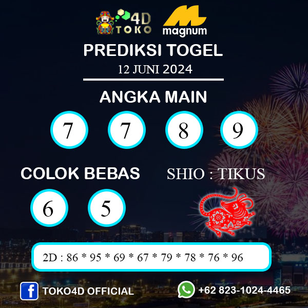 PREDIKSI TOGEL MAGNUM4D RABU : 12 JUNI 2024