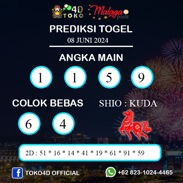 PREDIKSI TOGEL MALAGA SABTU : 08 JUNI 2024