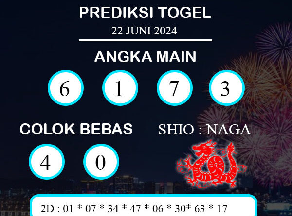 PREDIKSI TOGEL MARINABAY SABTU : 22 JUNI 2024