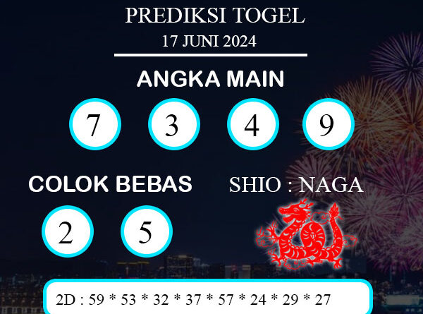 PREDIKSI TOGEL PETALING SENIN : 17 JUNI 2024