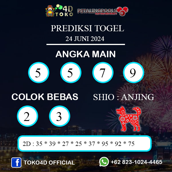 PREDIKSI TOGEL PETALING SENIN : 24 JUNI 2024