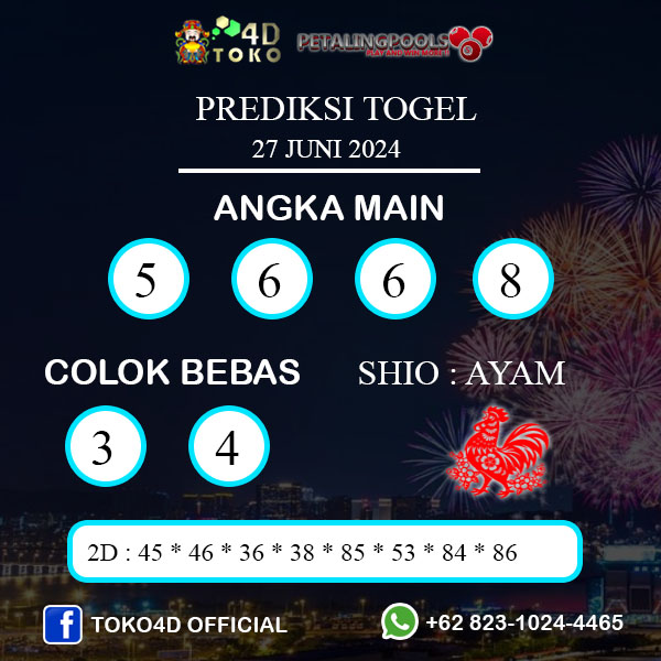 PREDIKSI TOGEL PETALING KAMIS : 27 JUNI 2024