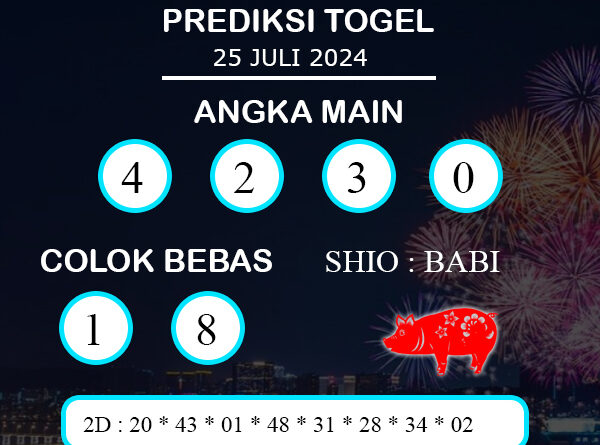 PREDIKSI TOGEL HONGKONG KAMIS : 25 JULI 2024