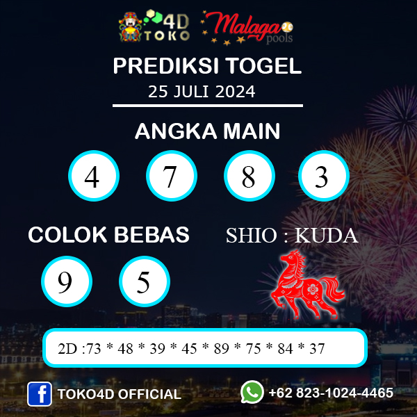 PREDIKSI TOGEL MALAGA KAMIS : 25 JULI 2024