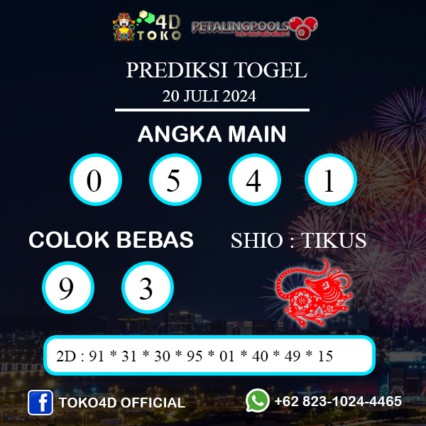 PREDIKSI TOGEL PETALING SABTU : 20 JULI 2024