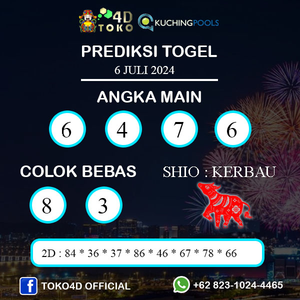 PREDIKSI TOGEL KUCHING SABTU : 6 JULI 2024