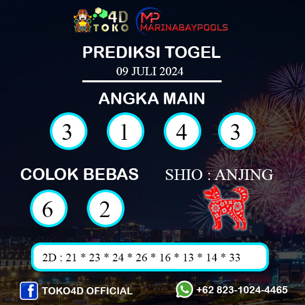 PREDIKSI TOGEL MARINABAY SELASA : 09 JULI 2024