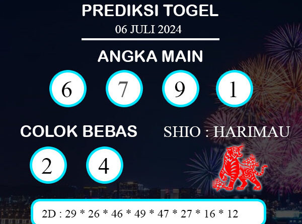 PREDIKSI TOGEL SINGAPORE SABTU : 6 JULI 2024