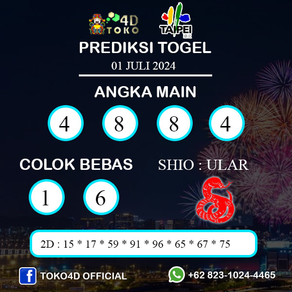 PREDIKSI TOGEL TAIPEI SENIN : 01 JULI 2024