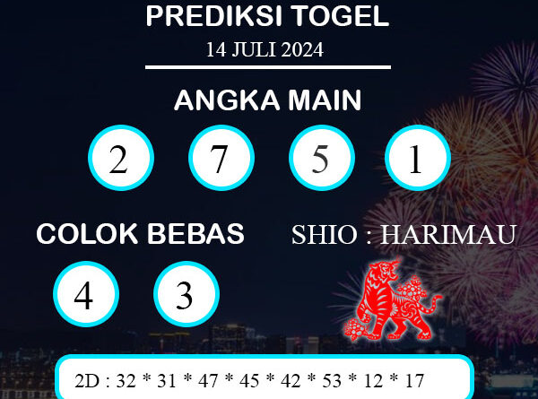 PREDIKSI TOGEL WALES MINGGU : 14 JULI 2024