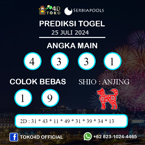 PREDIKSI TOGEL SERBIA KAMIS : 25 JULI 2024