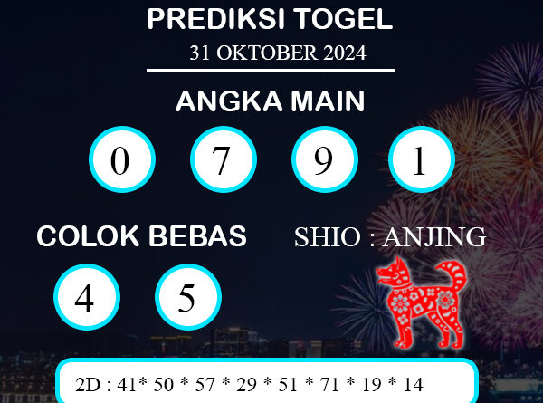 PREDIKSI TOGEL HONGKONG KAMIS : 31 OKTOBER 2024