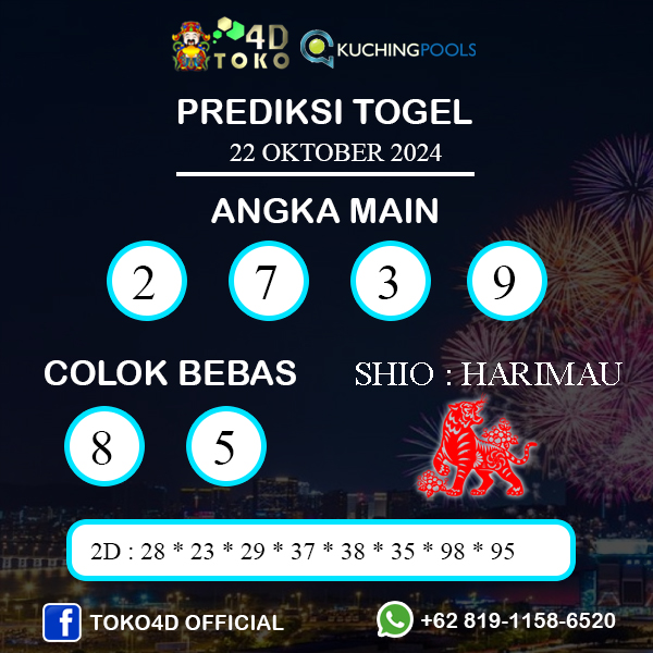 PREDIKSI TOGEL KUCHING SELASA : 22 OKTOBER 2024