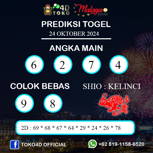 PREDIKSI TOGEL MALAGA RABU : 23 OKTOBER 2024