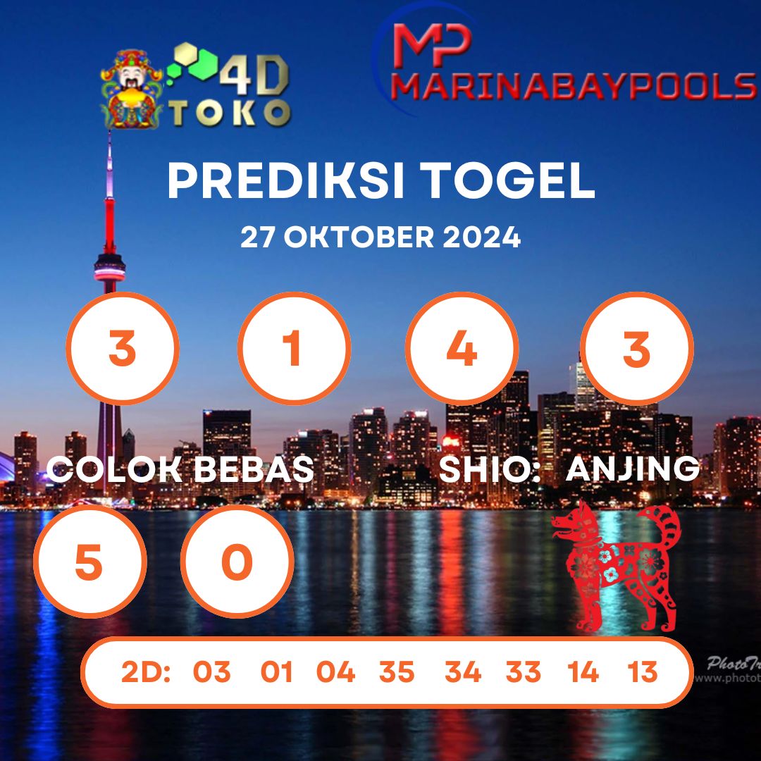 PREDIKSI TOGEL MARINABAY MINGGU : 27 OKTOBER 2024