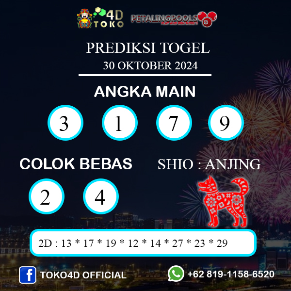 PREDIKSI TOGEL PETALING RABU : 30 OKTOBER 2024