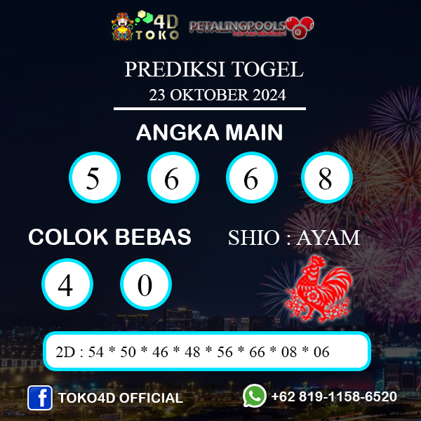 PREDIKSI TOGEL PETALING RABU : 23 OKTOBER 2024