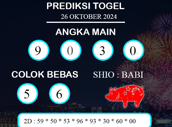 PREDIKSI TOGEL SINGAPORE SABTU : 26 OKTOBER 2024