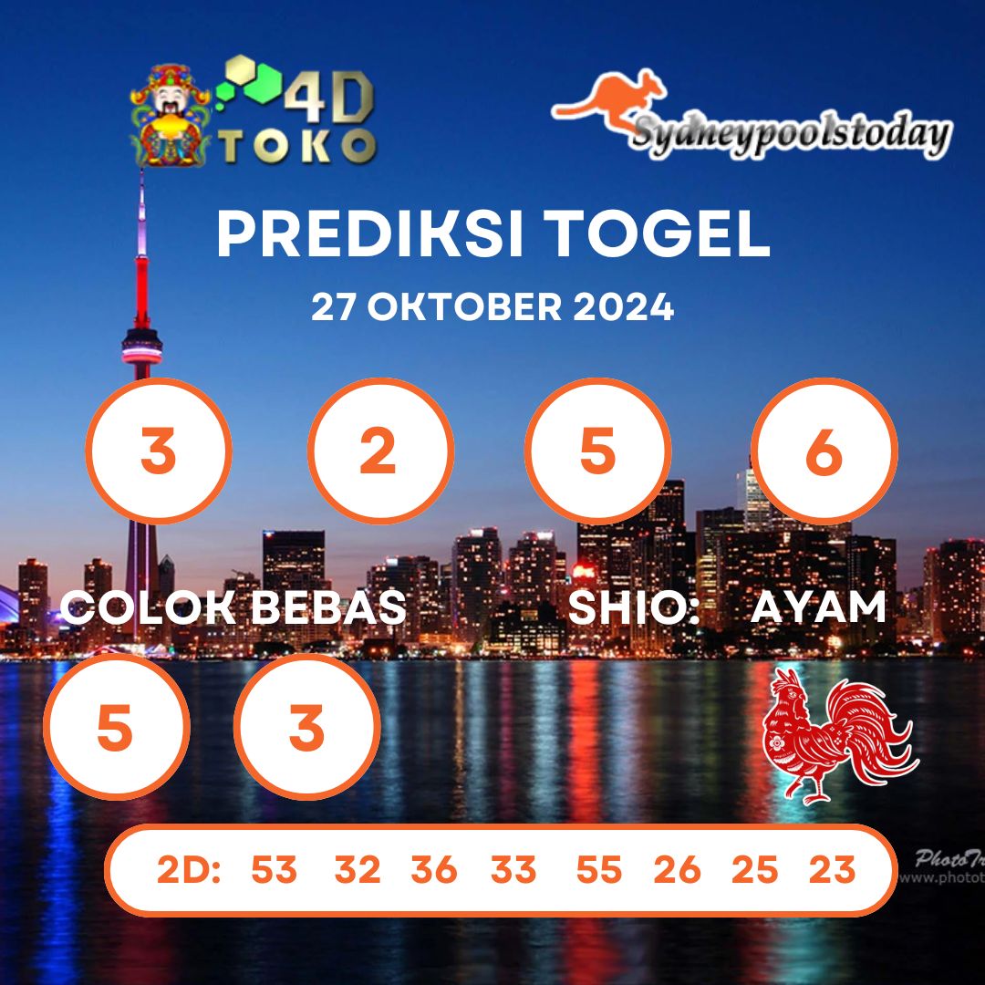 PREDIKSI TOGEL SYDNEY MINGGU : 27 OKTOBER 2024