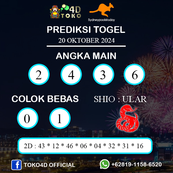 PREDIKSI TOGEL SYDNEY MINGGU : 20 SEPTEMBER 2024