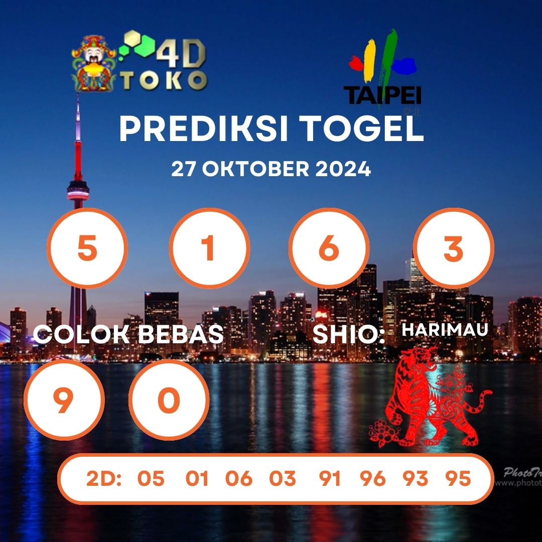 PREDIKSI TOGEL TAIPEI MINGGU : 27 OKTOBER 2024