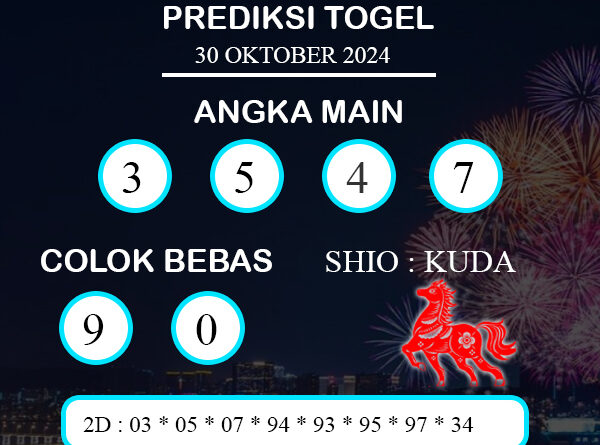 PREDIKSI TOGEL WALES RABU : 30 OKTOBER 2024