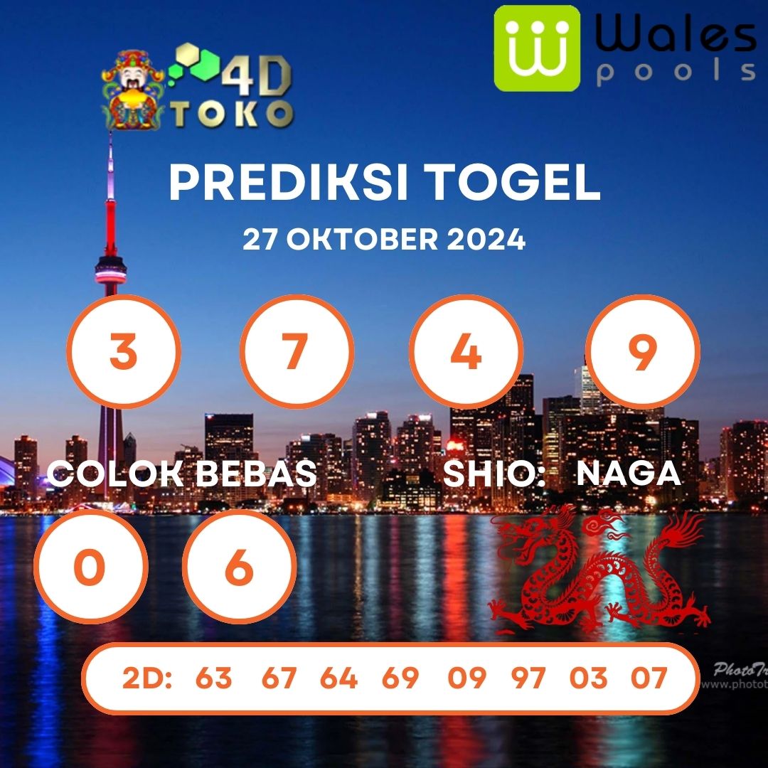 PREDIKSI TOGEL WALES MINGGU : 27 OKTOBER 2024