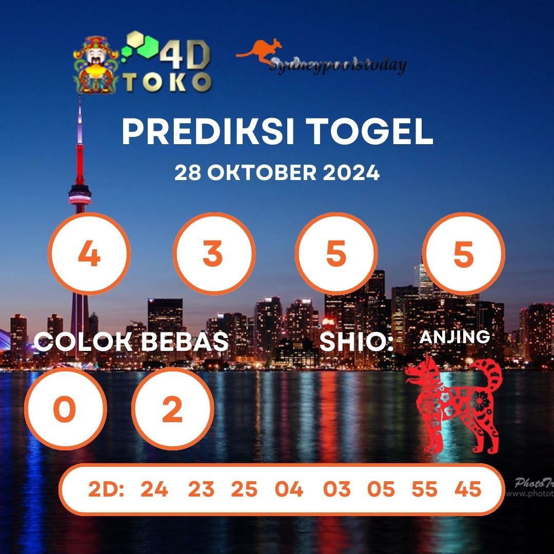 PREDIKSI TOGEL SYDNEY SENIN : 28 OKTOBER 2024