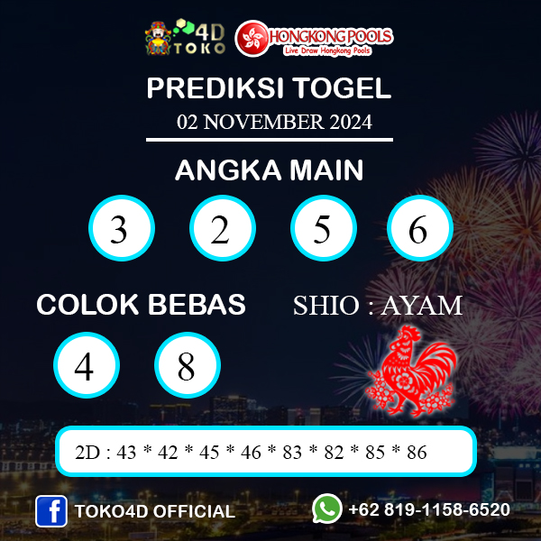 PREDIKSI TOGEL HONGKONG SABTU : 02 NOVEMBER 2024