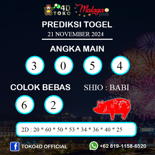 PREDIKSI TOGEL MALAGA KAMIS : 21 NOVEMBER 2024