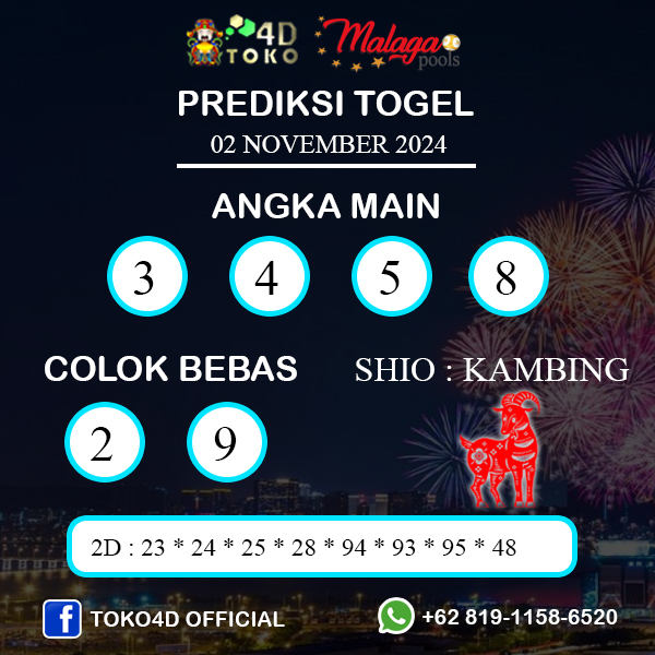 PREDIKSI TOGEL MALAGA SABTU : 02 NOVEMBER 2024