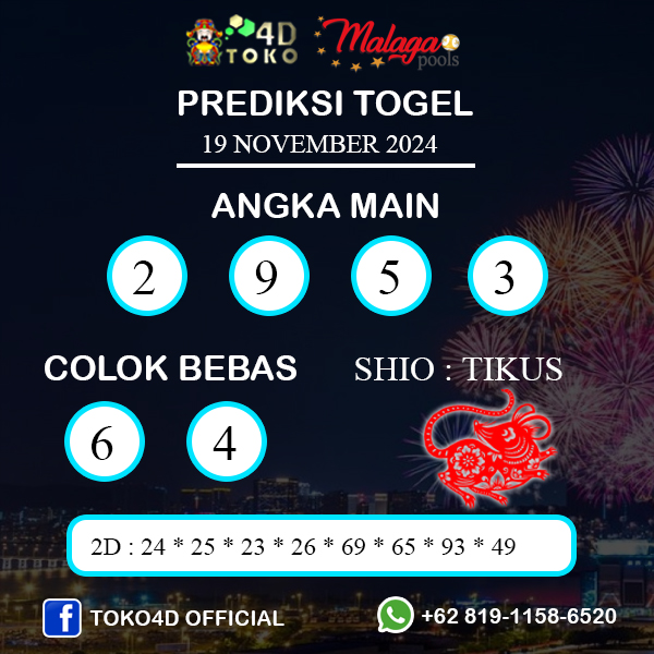 PREDIKSI TOGEL MALAGA SELASA : 19 NOVEMBER 2024