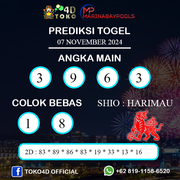 PREDIKSI TOGEL MARINABAY KAMIS : 07 NOVEMBER 2024