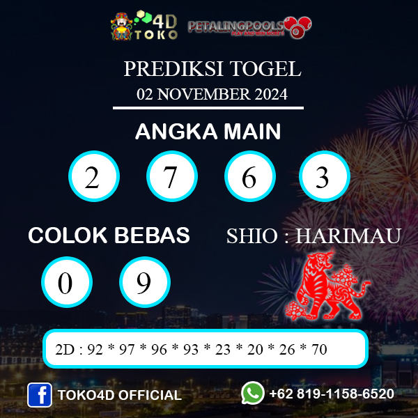 PREDIKSI TOGEL PETALING SABTU : 02 NOVEMBER 2024